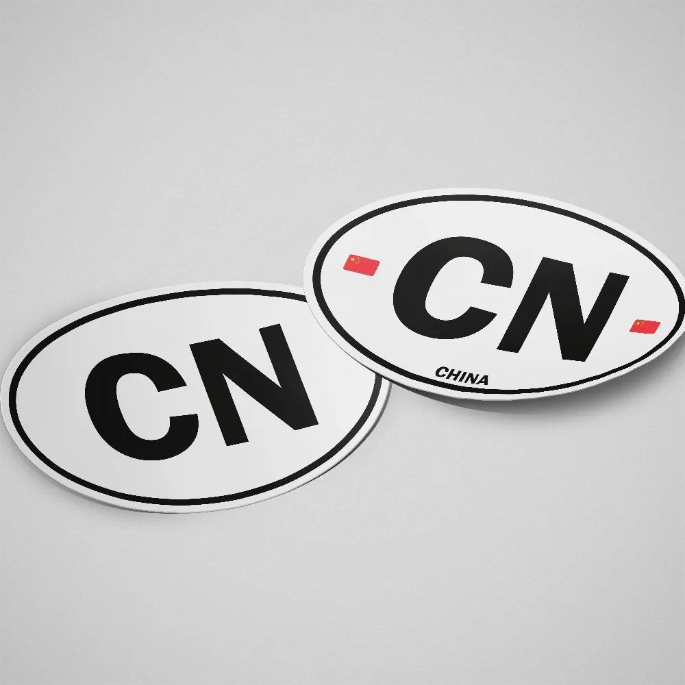China Sticker Oval White