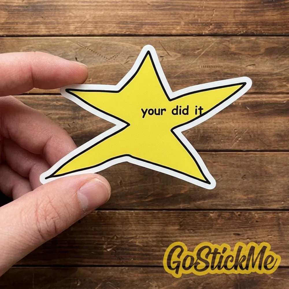 You Did It Star Sticker