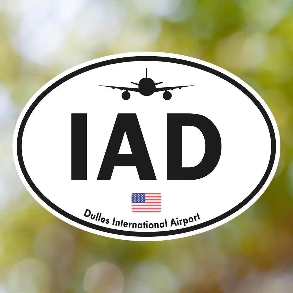 Dulles Airport Sticker (Oval Vintage)