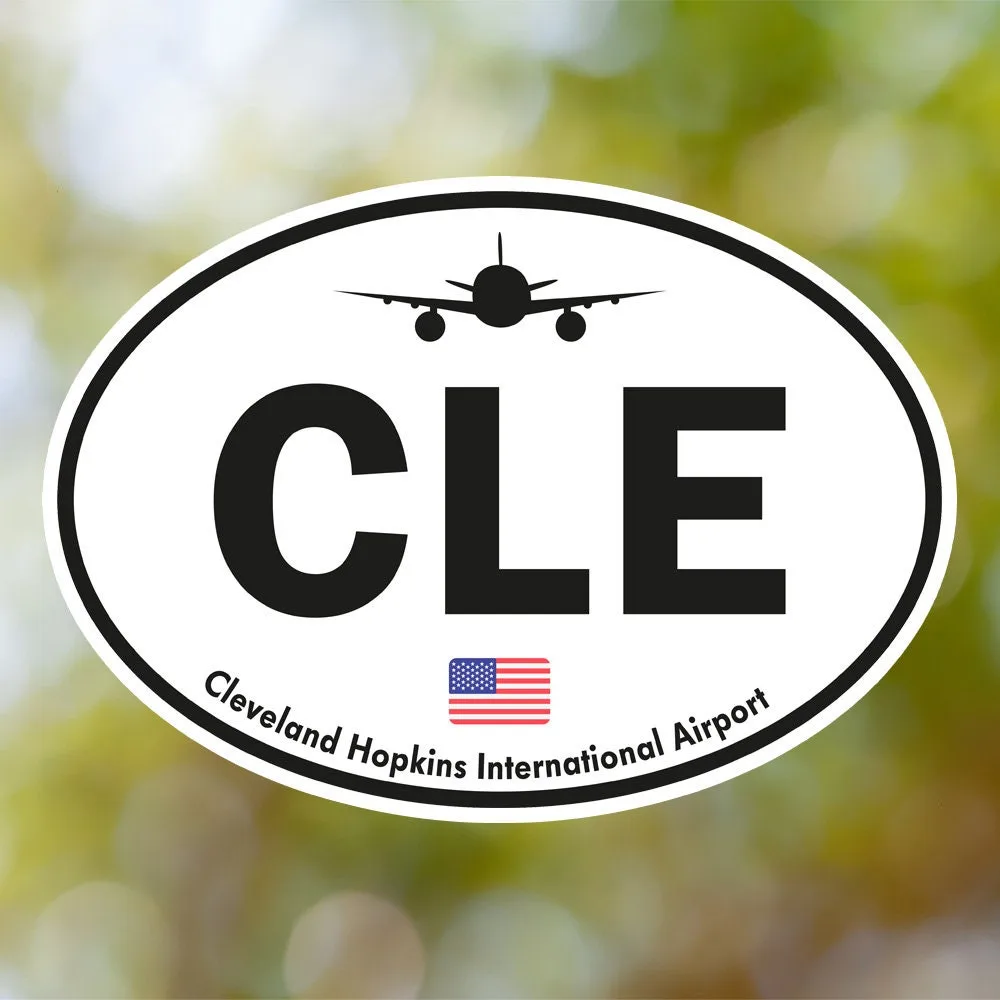 Cleveland Airport Sticker (Oval Vintage)