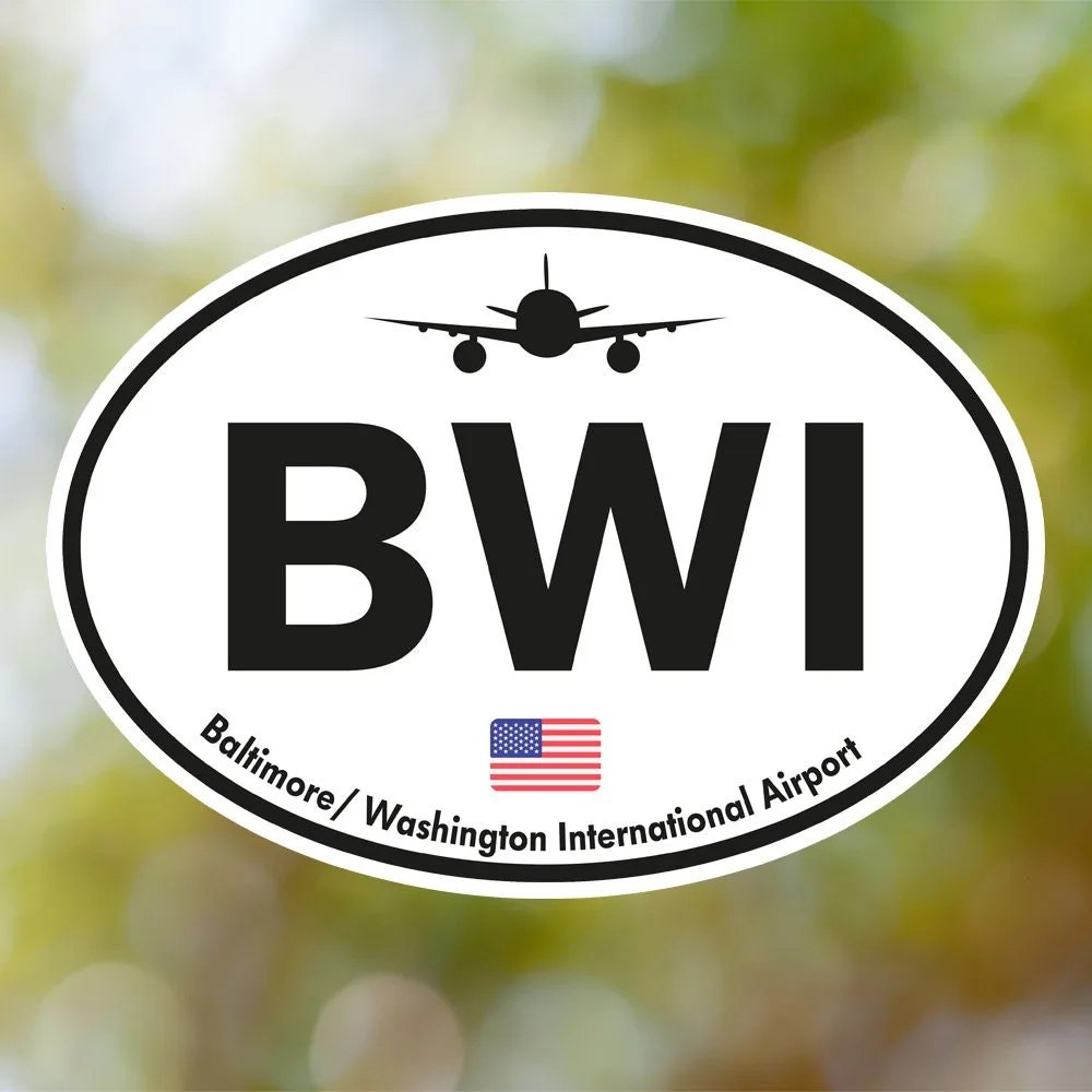 Baltimore Airport Sticker (Oval Vintage)