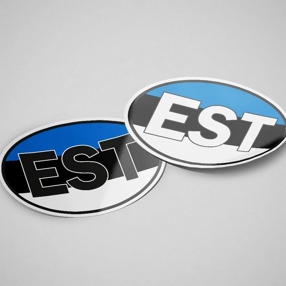 Estonia Sticker Oval Flag