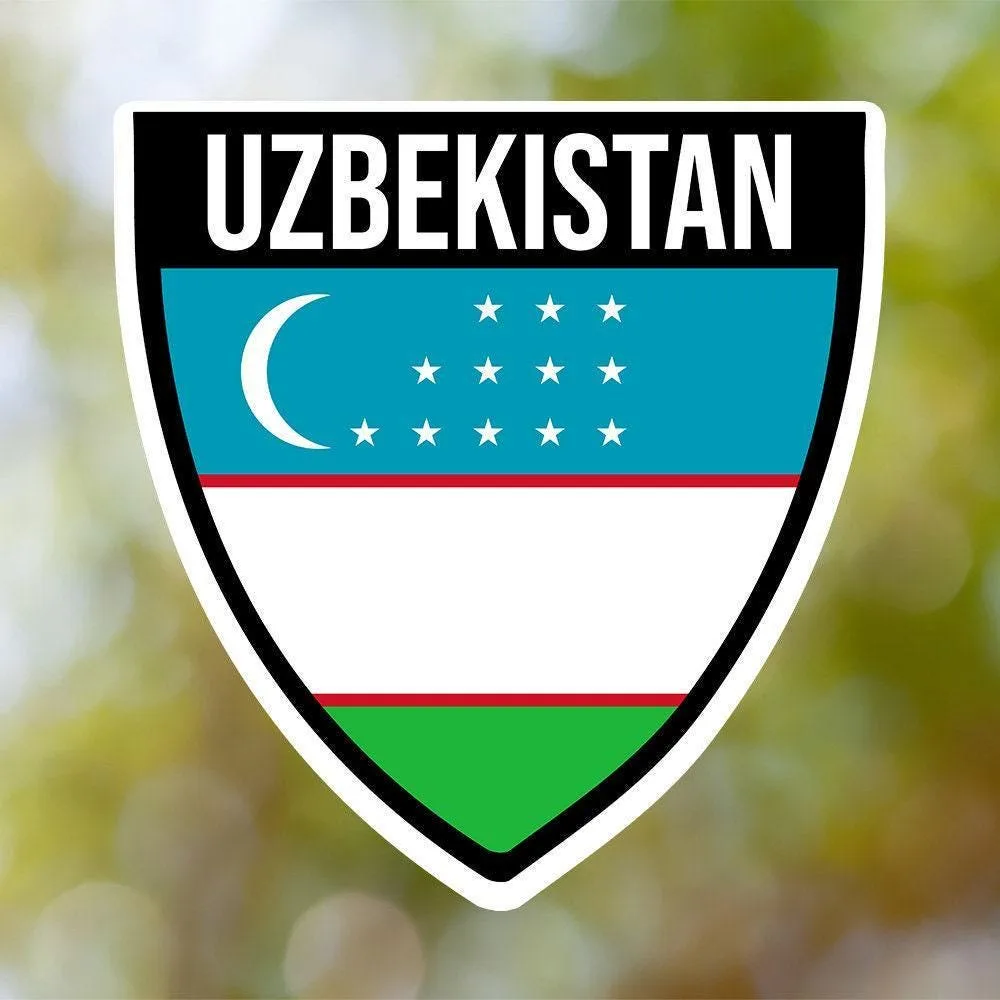 Uzbekistan Shield Sticker