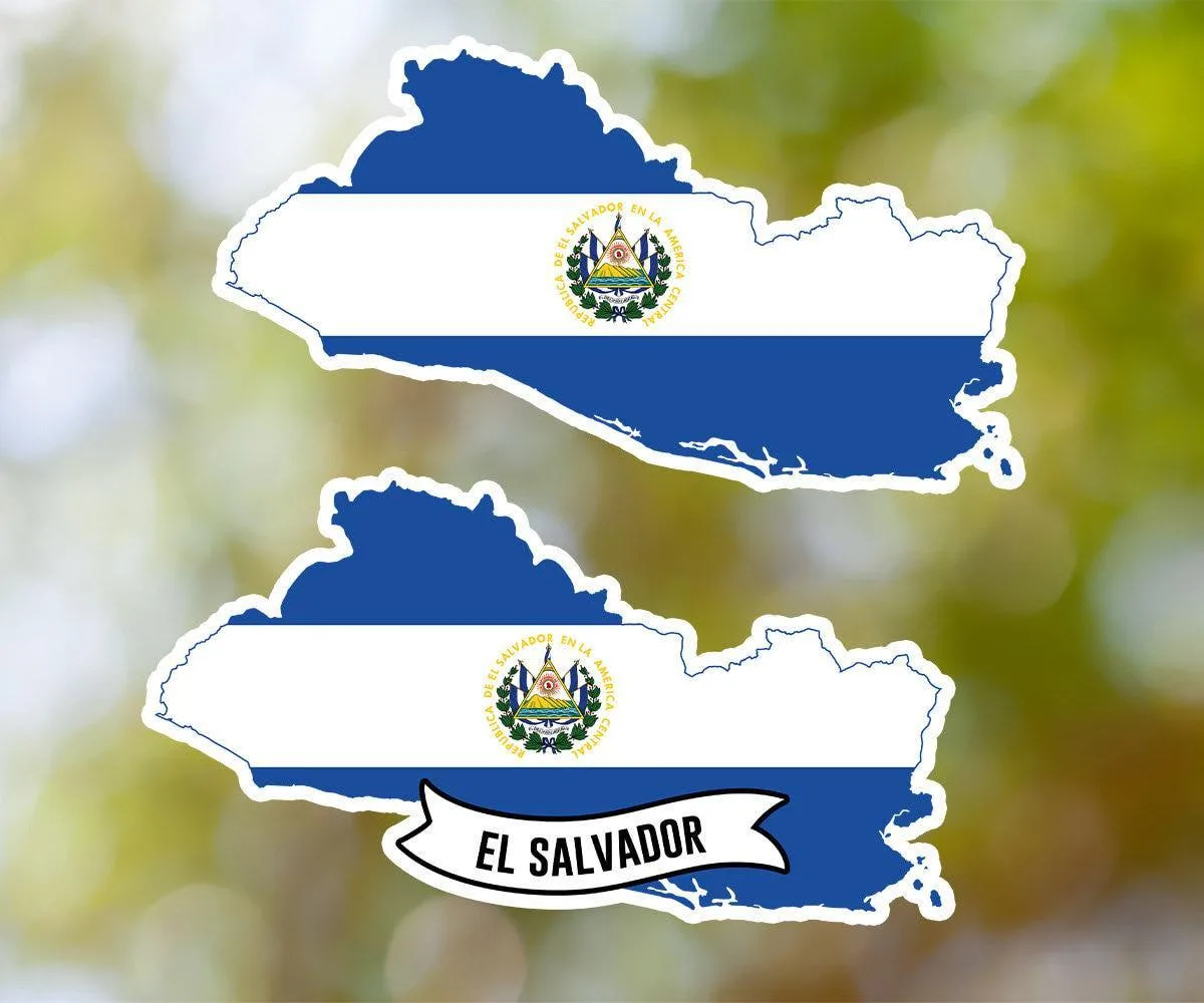 El Salvador Country Shaped Sticker