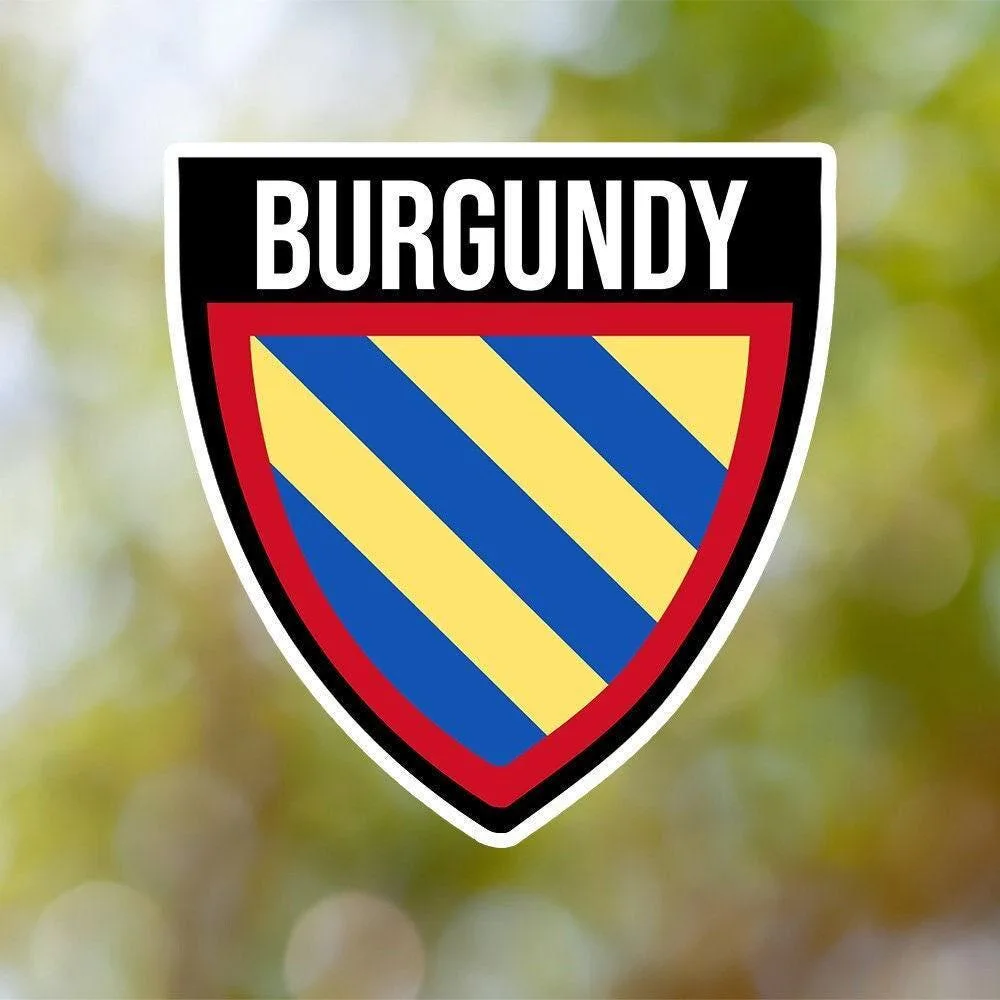 Burgundy Shield Sticker