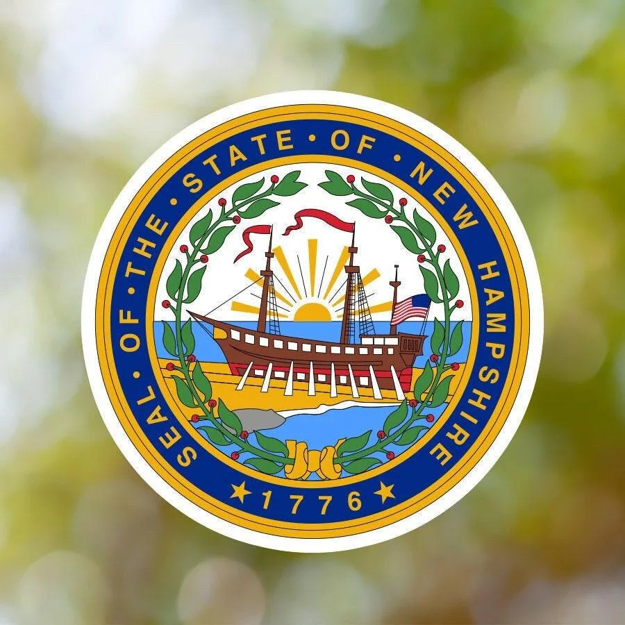 New Hampshire State Seal Sticker