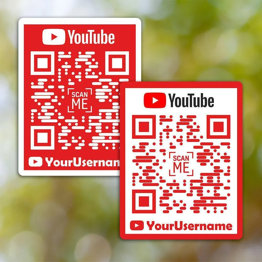 YouTube Square QR sticker