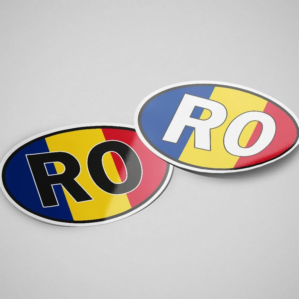 Romania Sticker Oval Flag