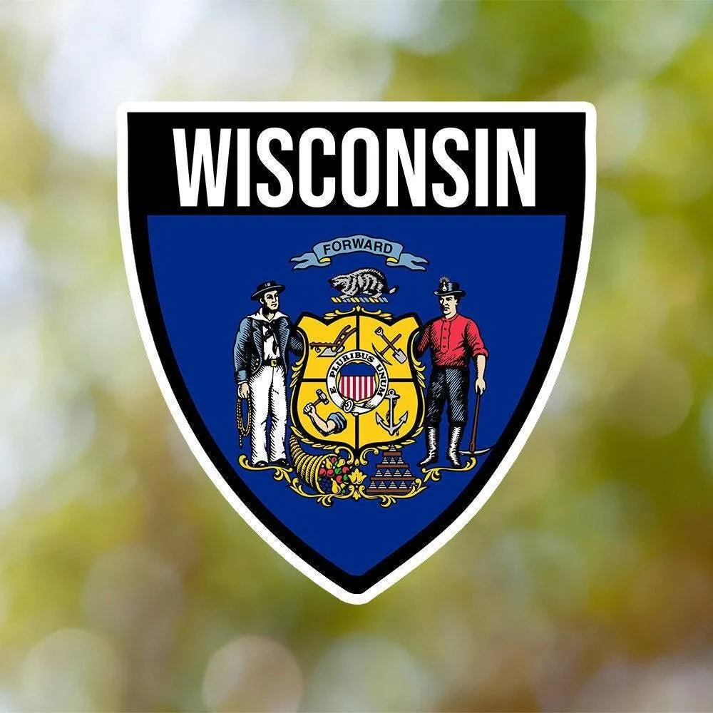 Wisconsin Shield Sticker