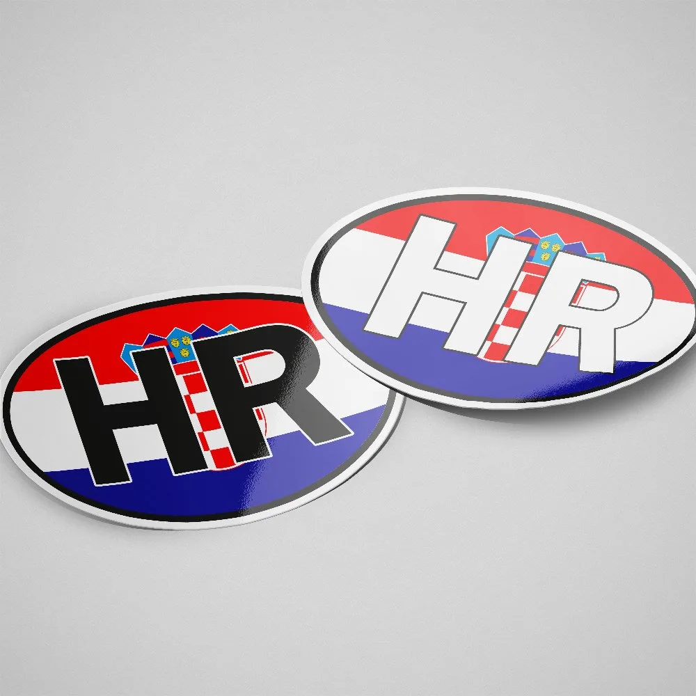 Croatia Sticker Oval Flag