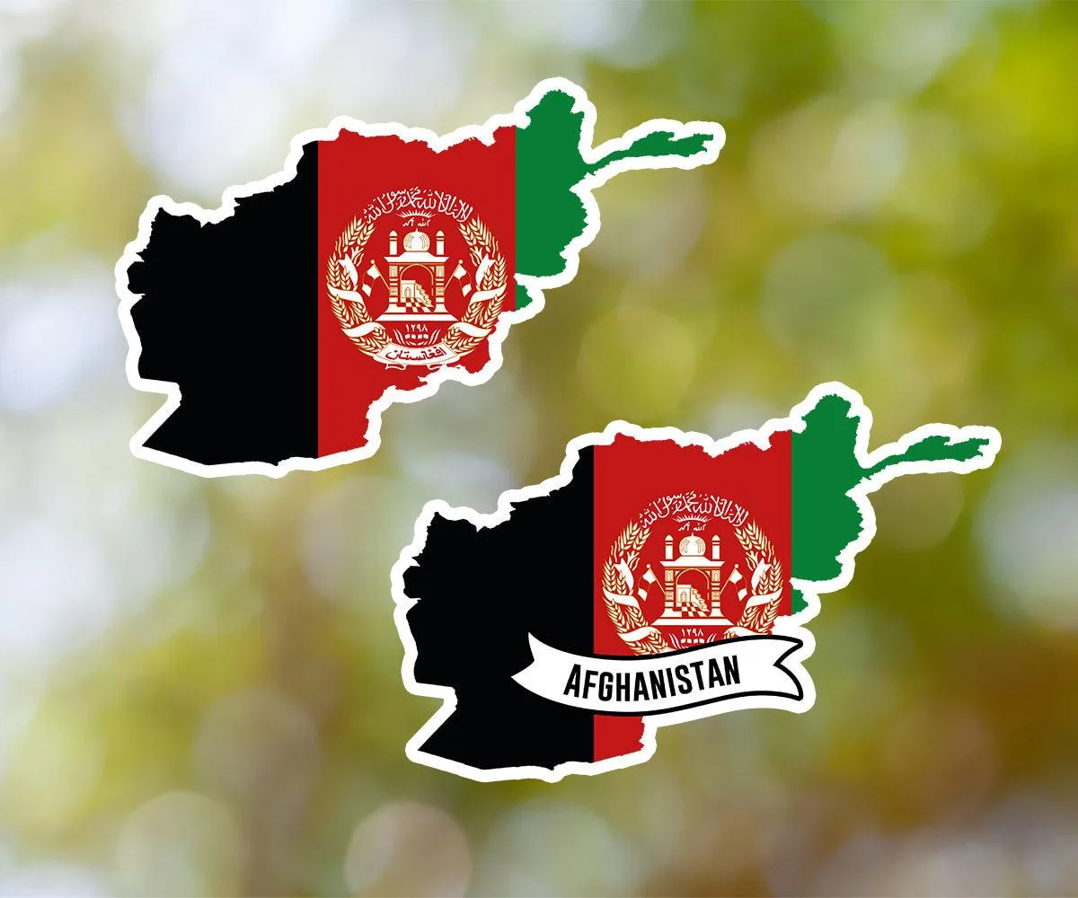Afghanistan Country Shaped Sticker