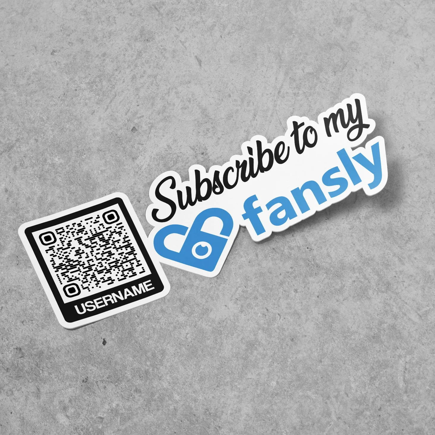 Custom Fansly Sticker Word QR Code