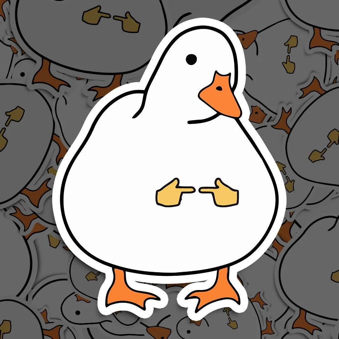 Shy Goose Sticker