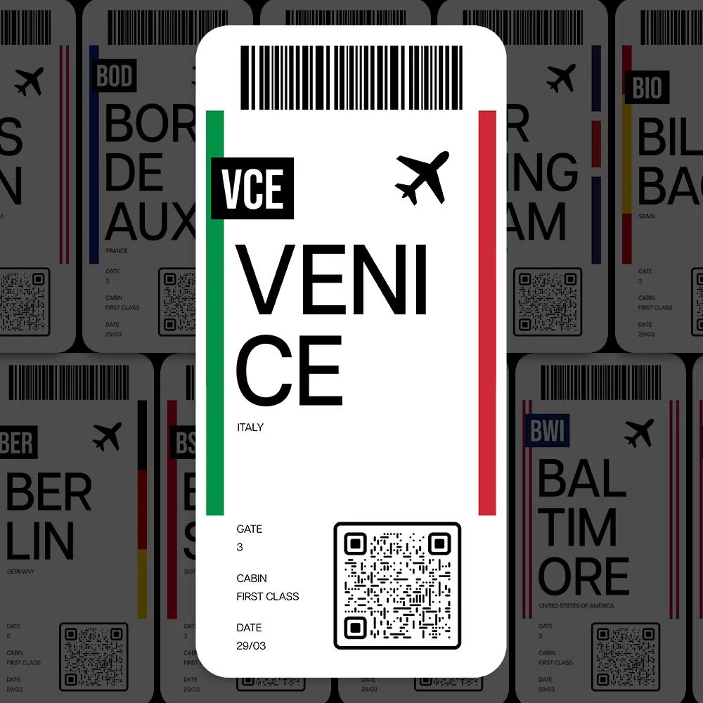 VCE Venice Airport Sticker (Oval Vintage)