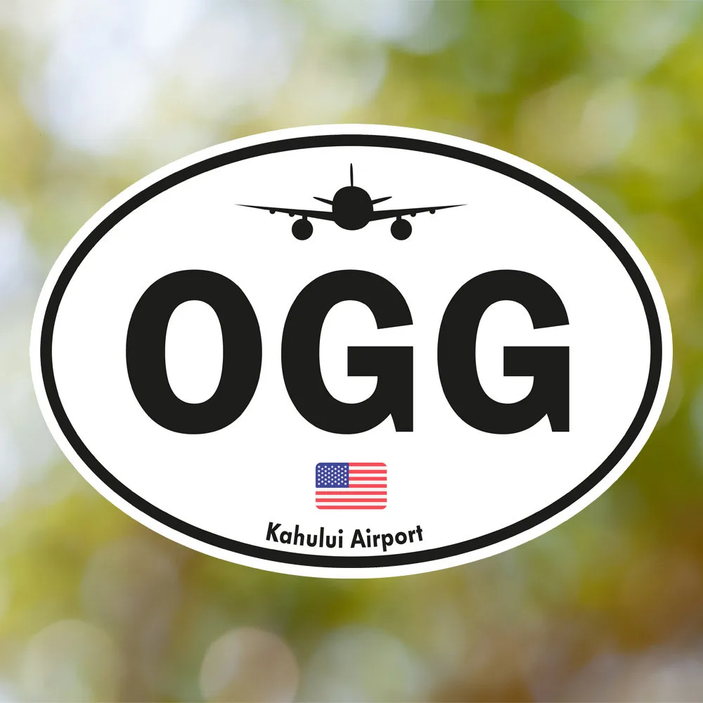 Maui Airport Sticker (Oval Vintage)