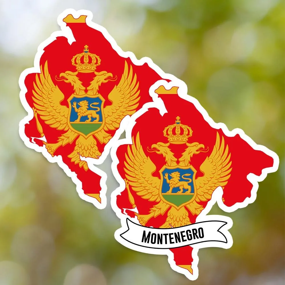 Montenegro Country Shaped Sticker