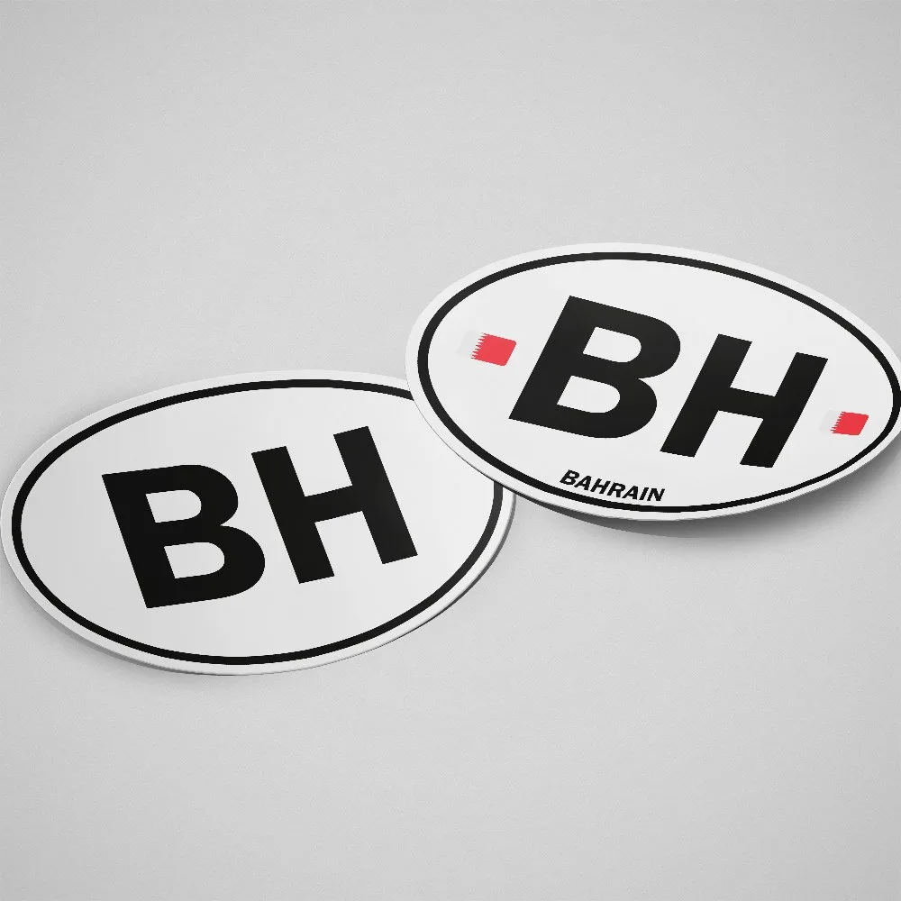 Bahrain Sticker Oval White