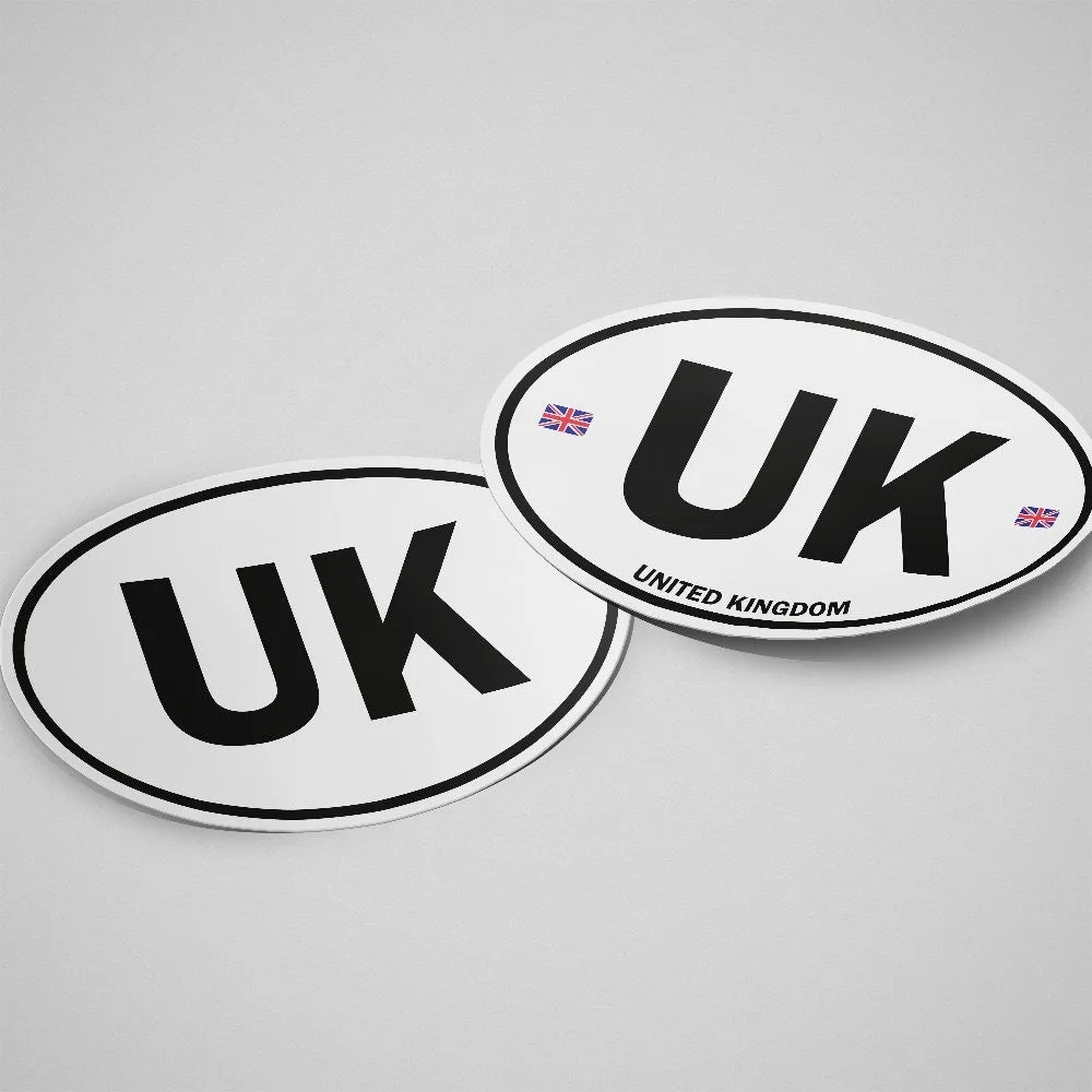 United Kingdom Sticker Oval White