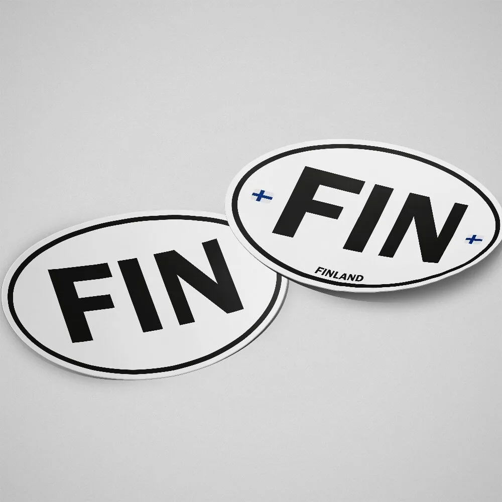 Finland Sticker Oval White
