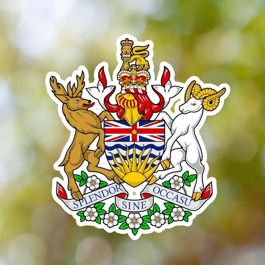 Canada British Columbia Coat of Arms Sticker
