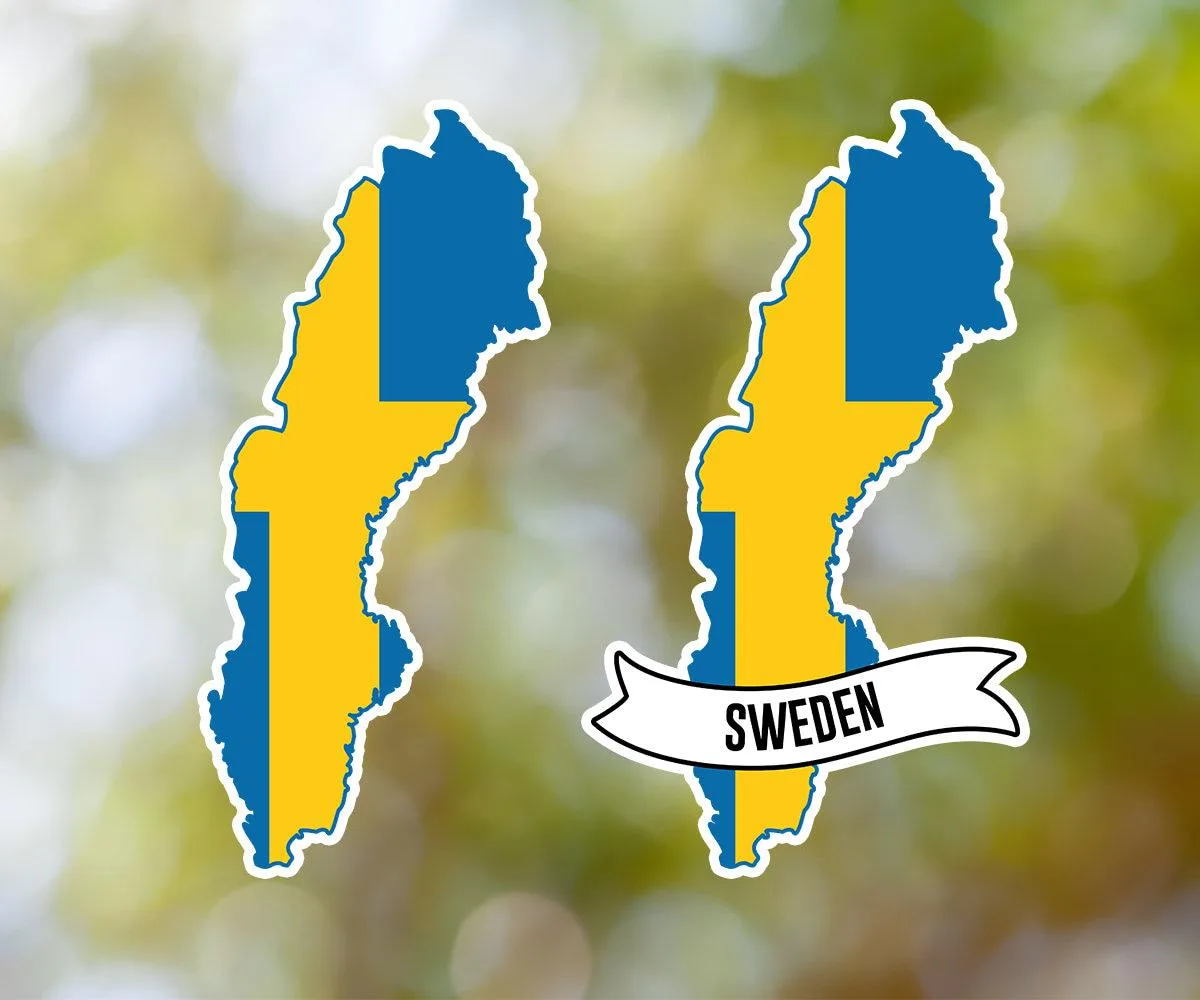 Sweden Country Shaped Sticker