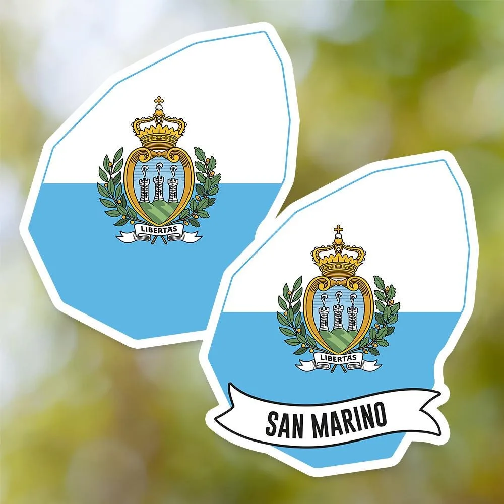 San Marino Country Shaped Sticker