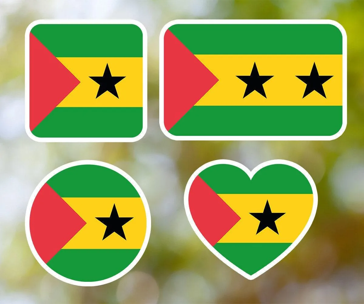 São Tomé and Principe Geometric Sticker