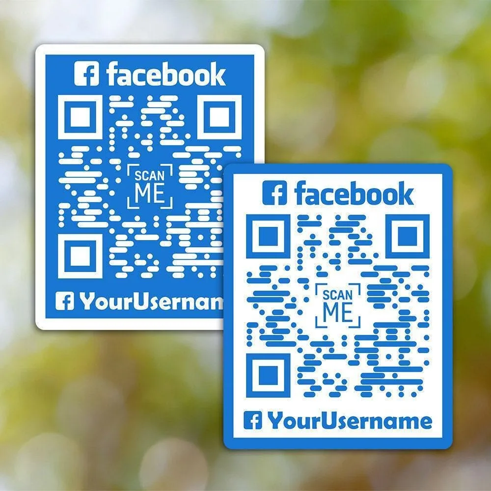 Facebook Square QR sticker