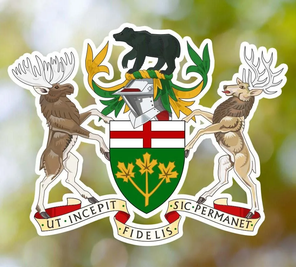 Canada Ontario Coat of Arms Sticker