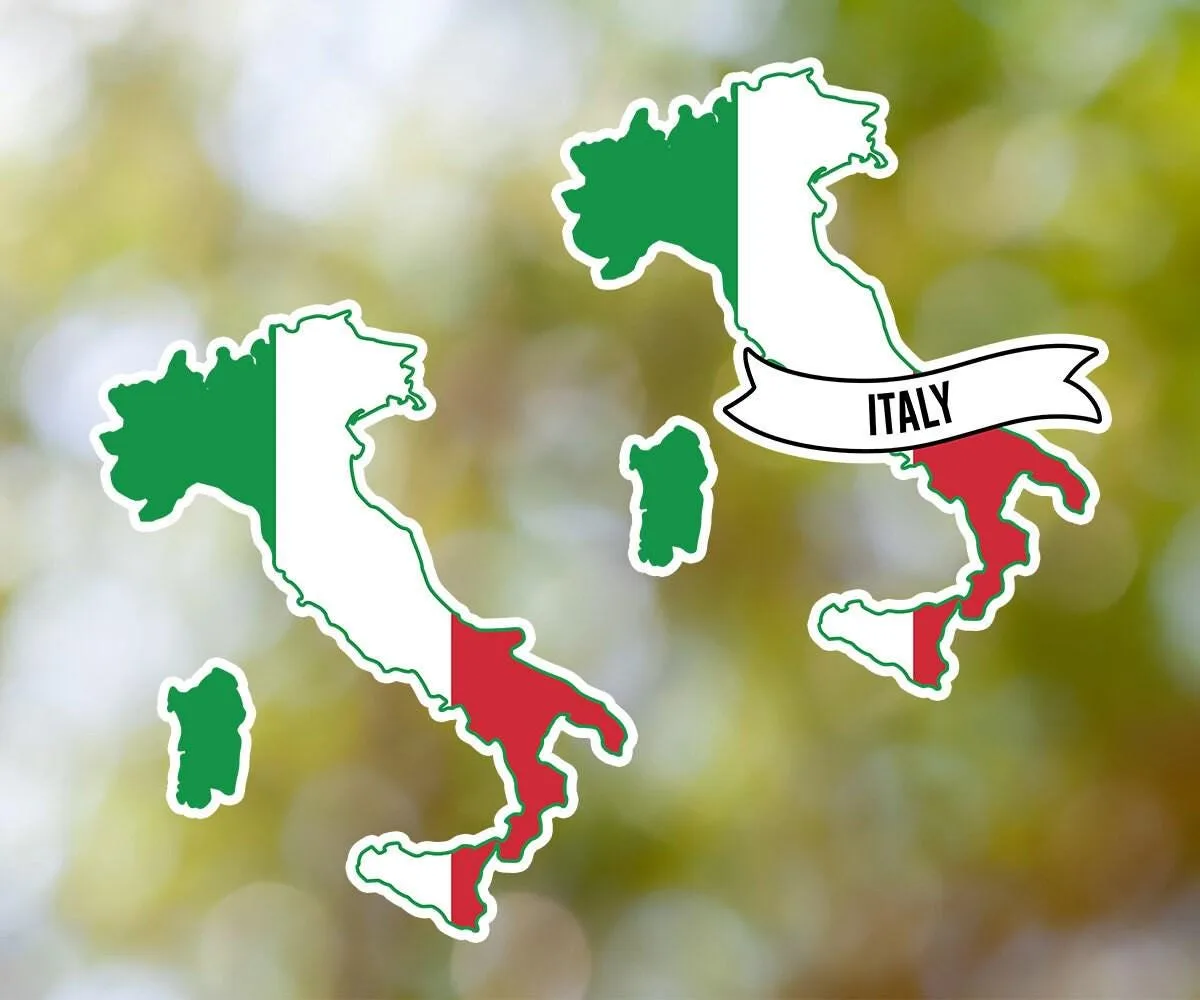 Italy Country Shaped Sticker