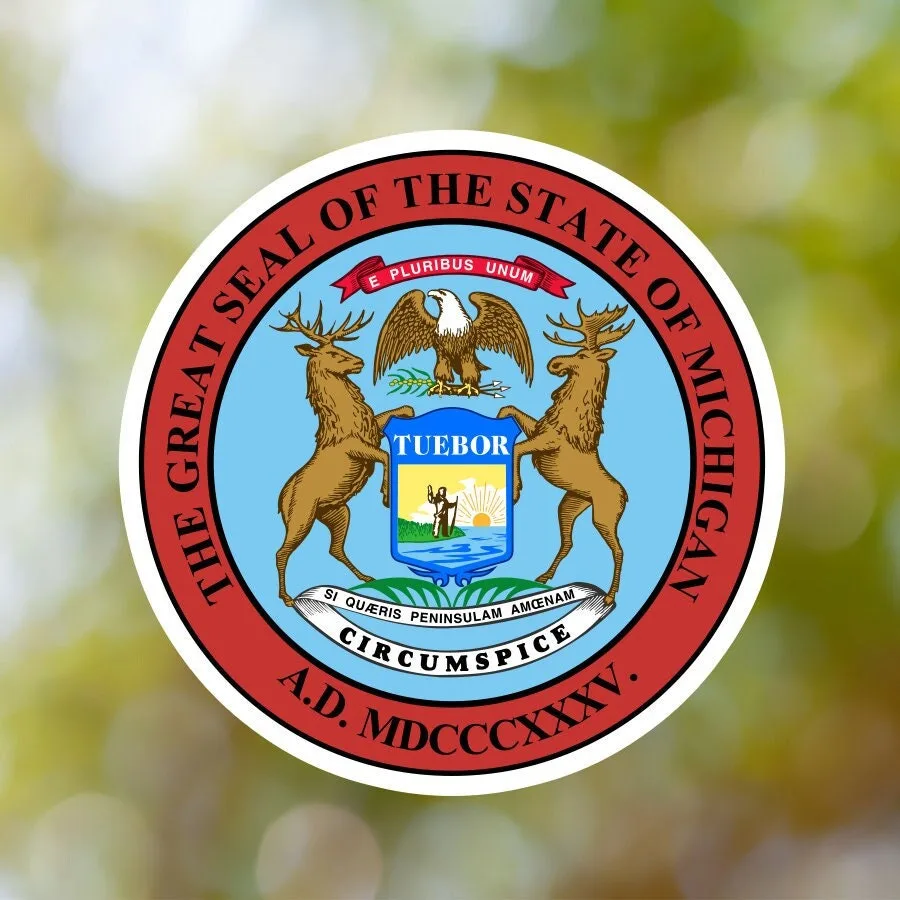 Michigan State Seal Sticker