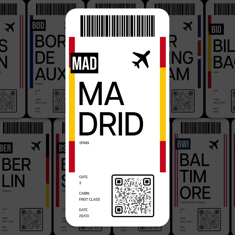 MAD Madrid Airport Sticker