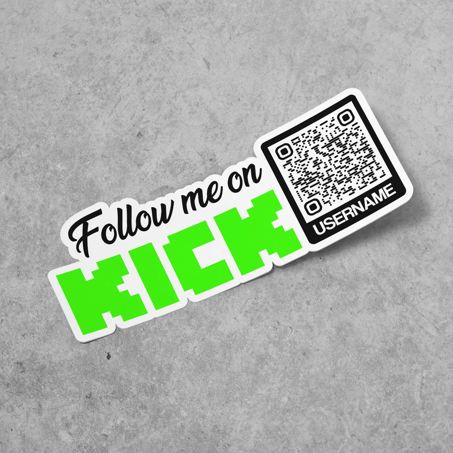 Custom Kick Sticker Word QR Code