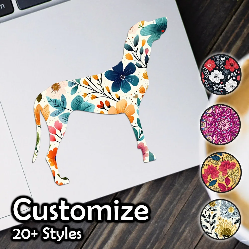 Black Tan Coonhound Patterned Sticker