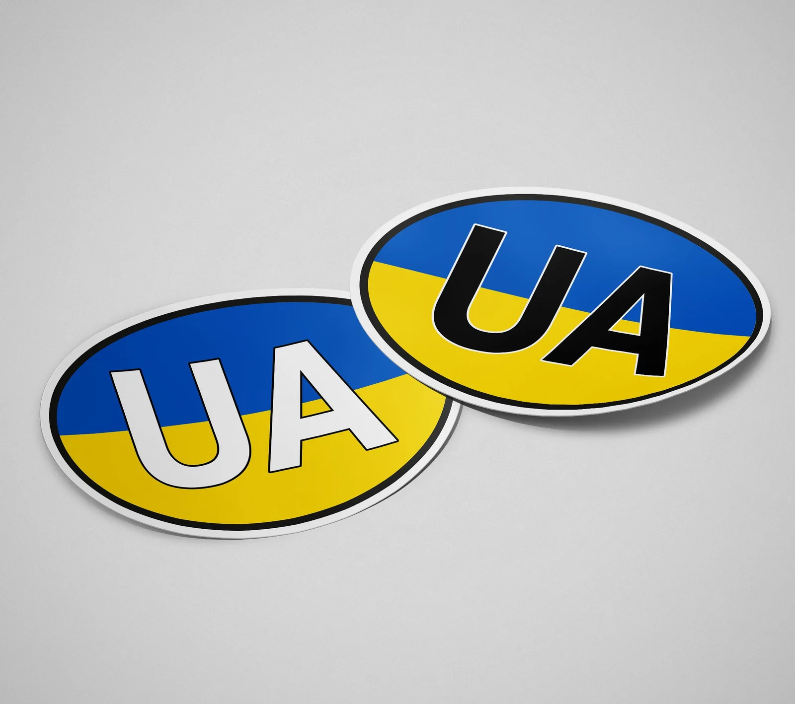 Ukraine Sticker Oval Flag