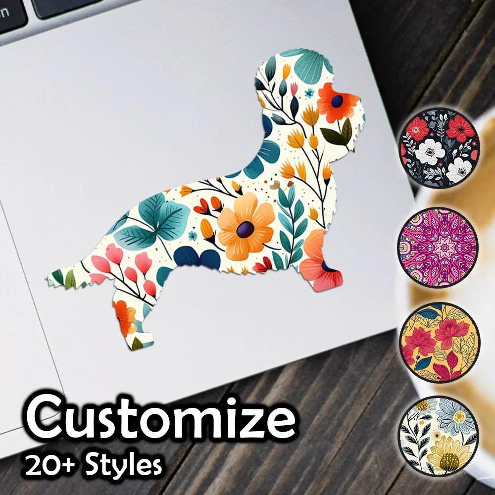 Dandie Dinmont Terrier Patterned Sticker