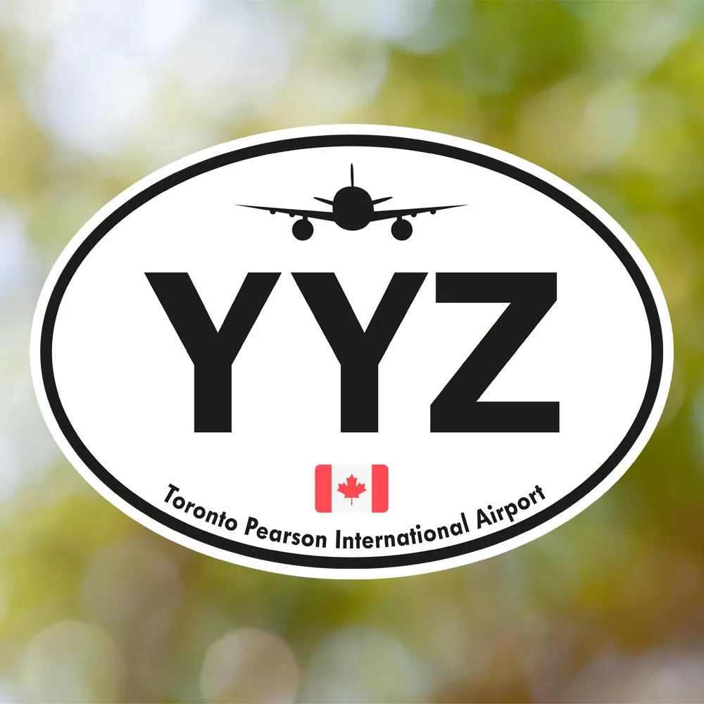 YYZ Toronto Airport Sticker (Oval Vintage)