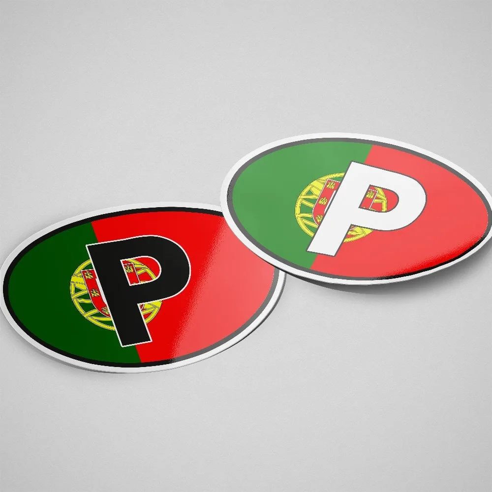 Portugal Sticker Oval Flag