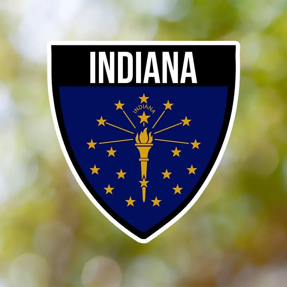 Indiana Shield Sticker