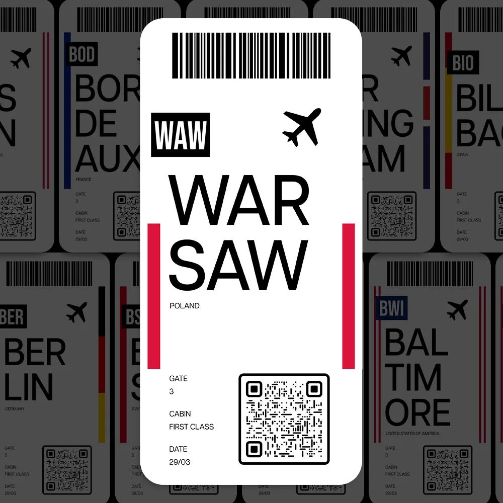 WAW Warsaw Airport Sticker