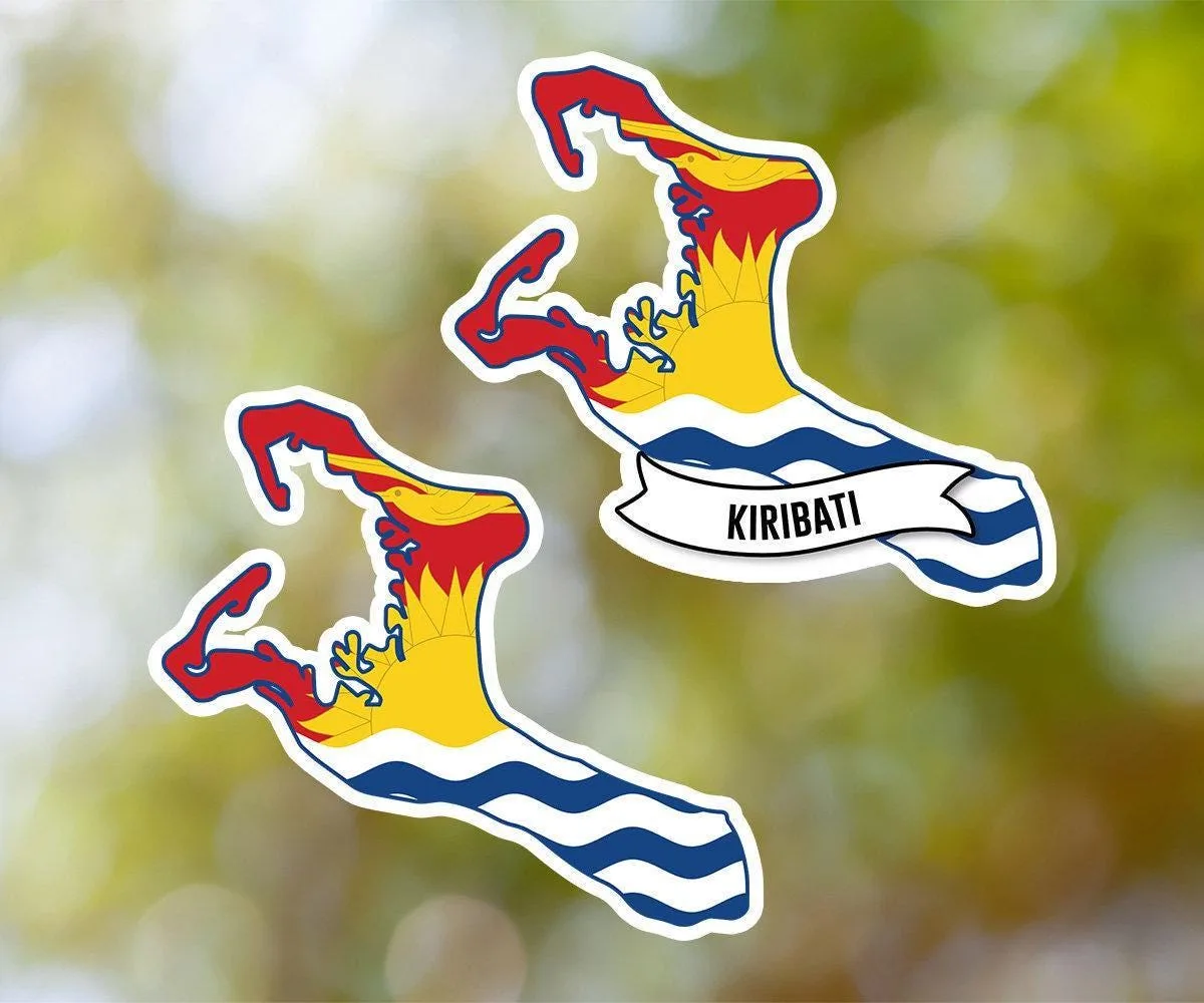 Kiribati Country Shaped Sticker