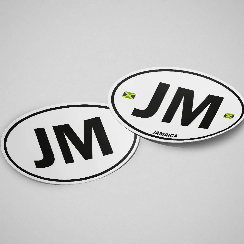 Jamaica Sticker Oval White