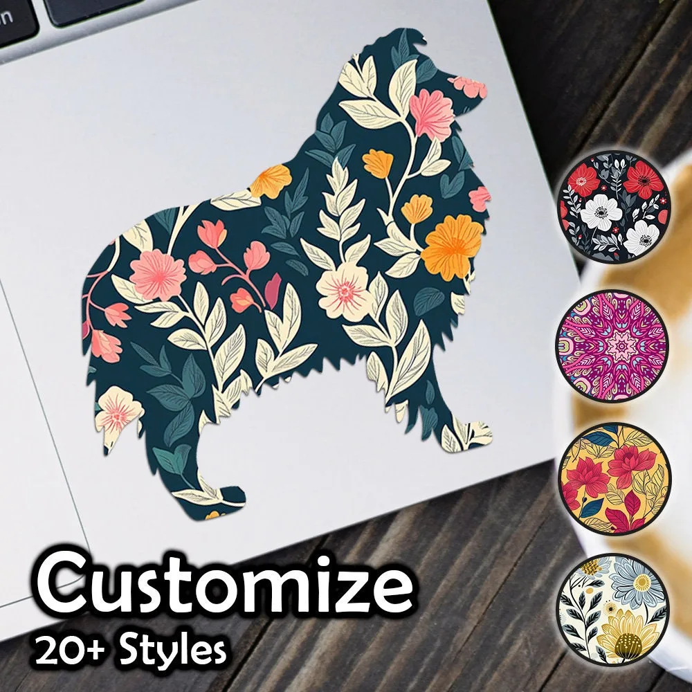 Collie Patterned Sticker