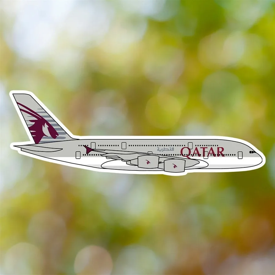 Qatar Airways Airbus A380 Sticker