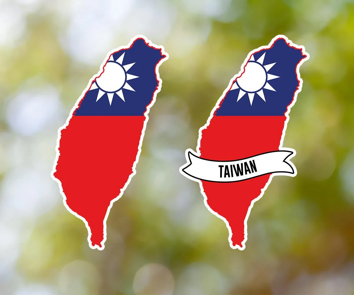 Taiwan Country Shaped Sticker