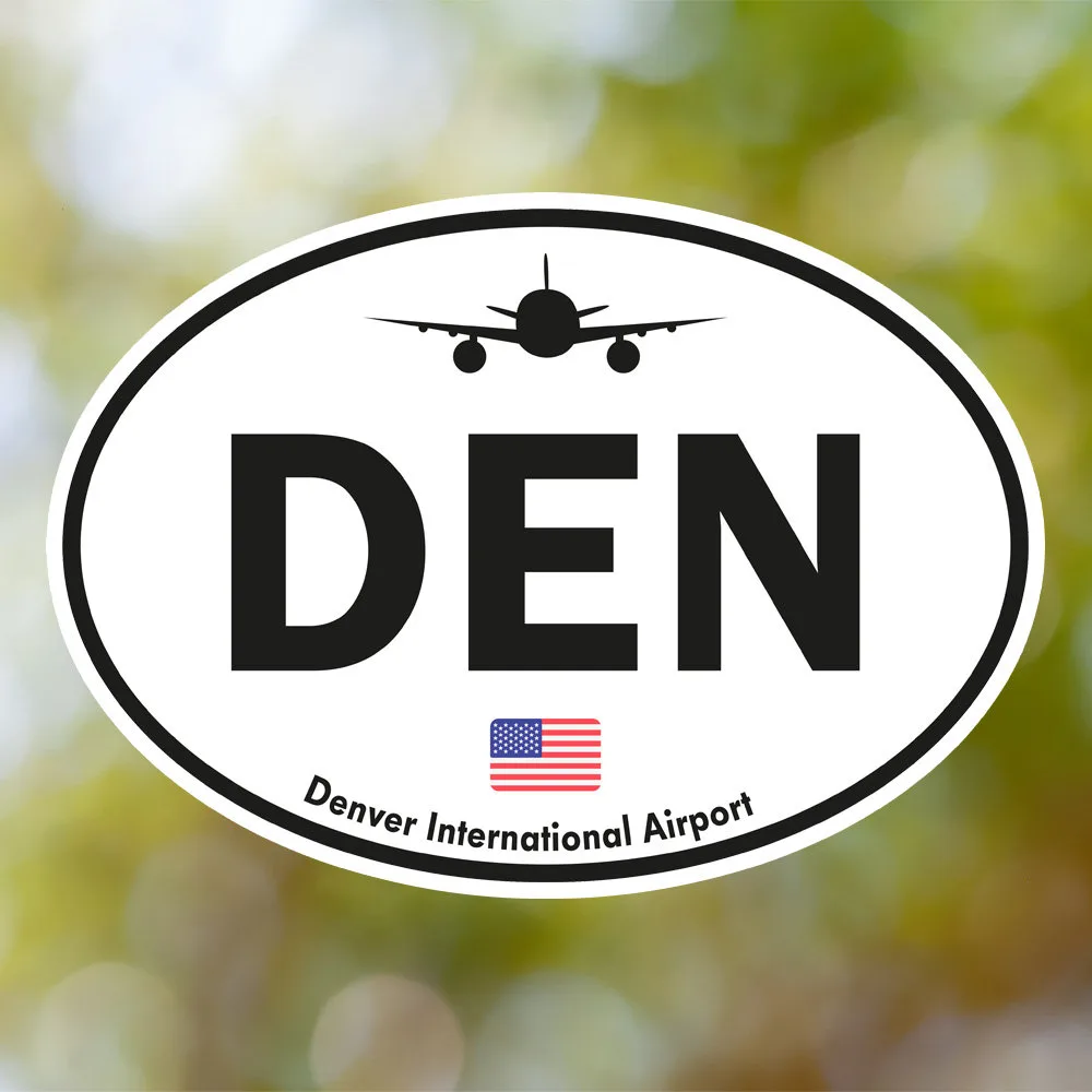 Denver Airport Sticker (Oval Vintage)