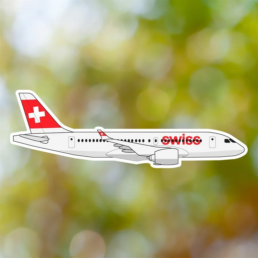 Swiss International Air Lines Airbus A220 Sticker