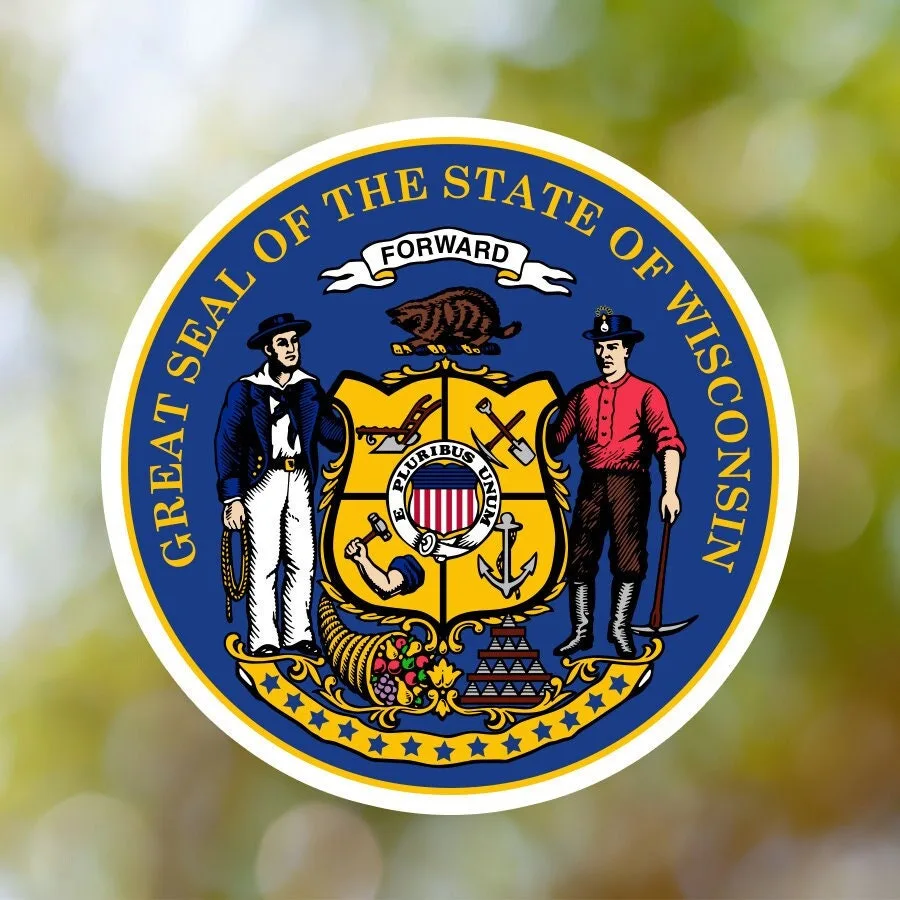 Wisconsin State Seal Sticker