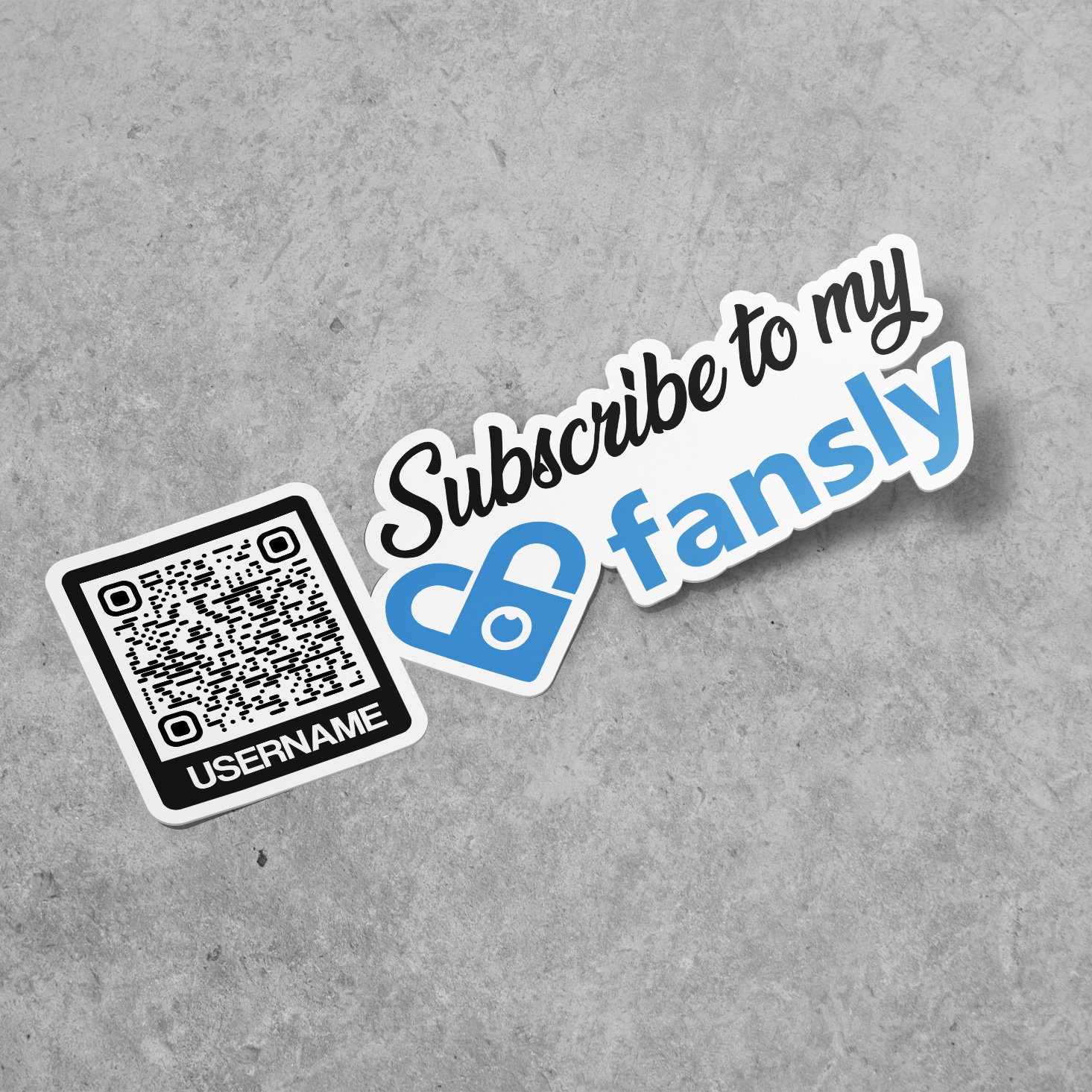 Fansly Word QR sticker