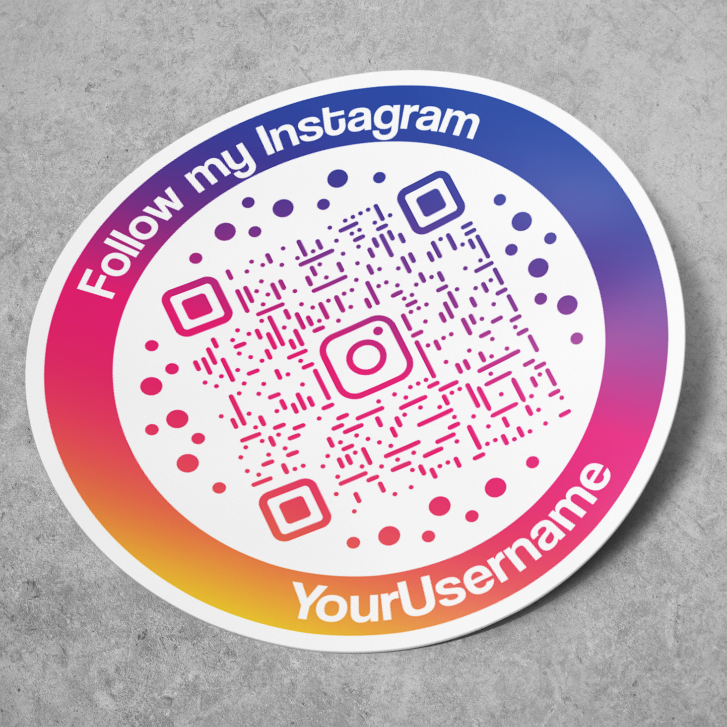 Instagram Circle QR sticker